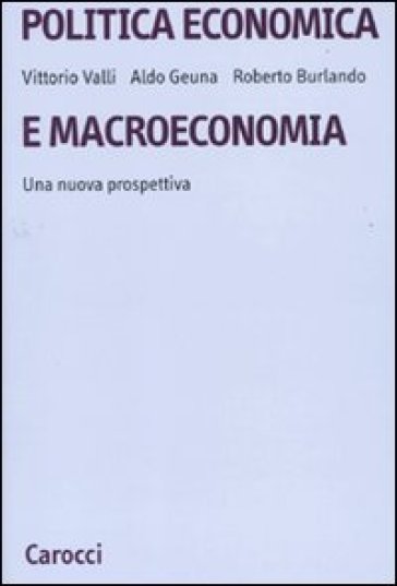 Politica economica e macroeconomia (cover page)
